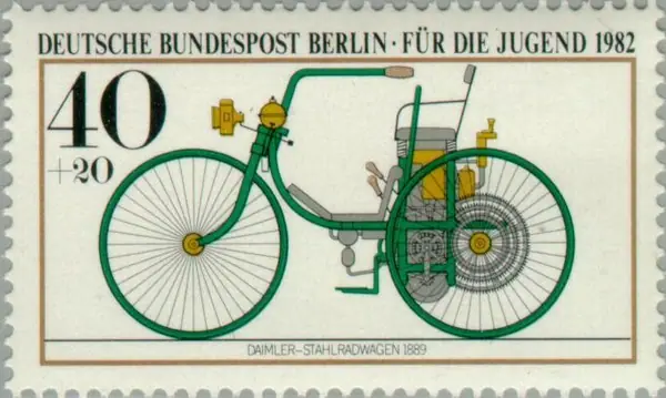 Daimler steel-wheeled car 1889