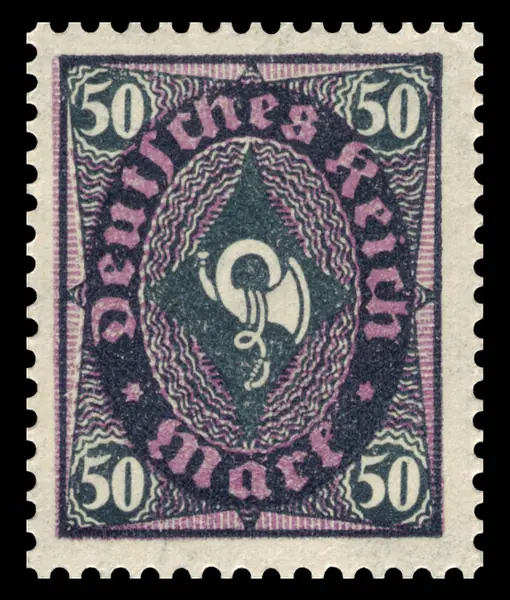 posthorn , w. quatrefoils