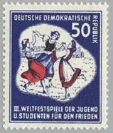 Folk Dance Group, w. mult flowers
