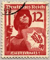 Shield holder with badge of the Air-raid Protection Association