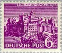 Reichstag building, w. DEUTSCHE POST