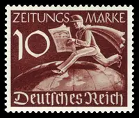 newsboy running over globe