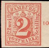numeral on arms of Hamburg