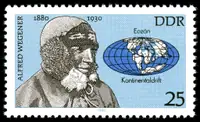 Alfred Wegener & map of continental drift