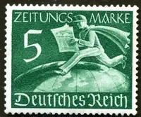 newsboy running over globe