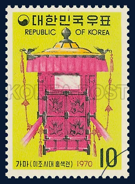 A red palaquin of the Yi Dynasty Single stamp