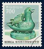 Mandarin Duck-Shaped Lid of Celadon Icense Burner