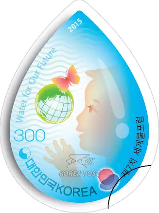 Precious water to pass on to the next generation Single stamp