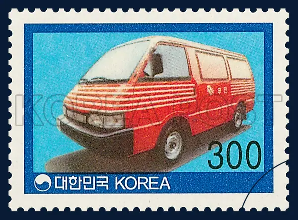 A small postal van Single stamp
