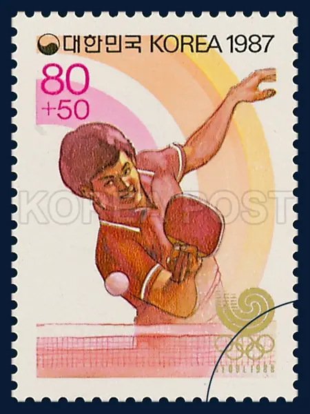 Table tennis Single stamp