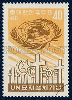 The United Nations Emblem and Grave marks