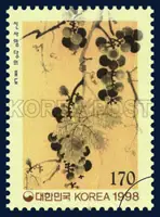 Painting of `Grapes` by Lady Shin Saimdang