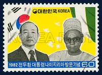 Head of State and Flags of Both Countries