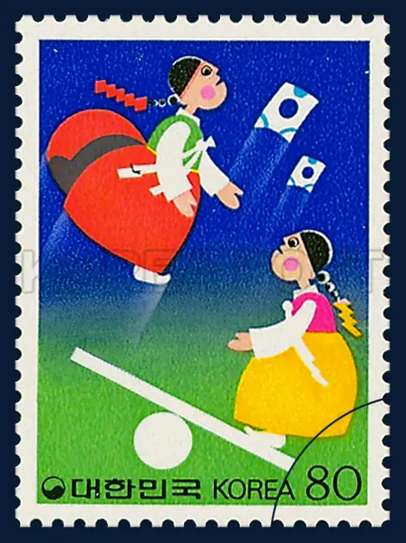 Korean Traditional Seesawing Single stamp