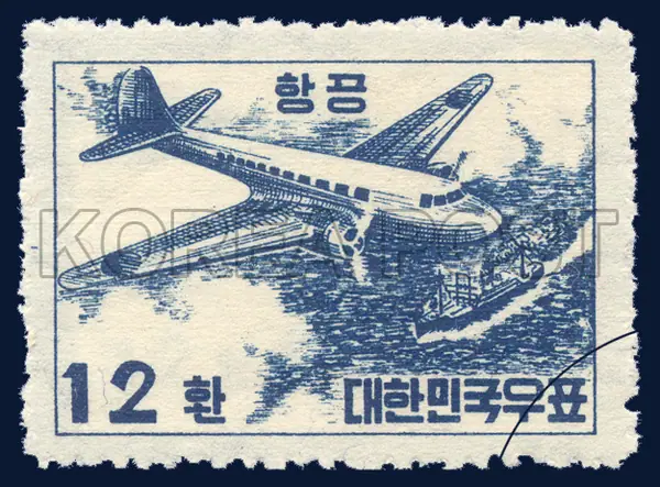 Aircraft and steamships Single stamp