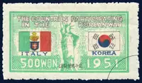 Statue of Liberty, Taegeukgi, Italian flag