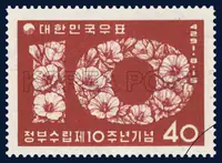 The 10th anniversary of the establishment of the government decorated with hibiscus flowers