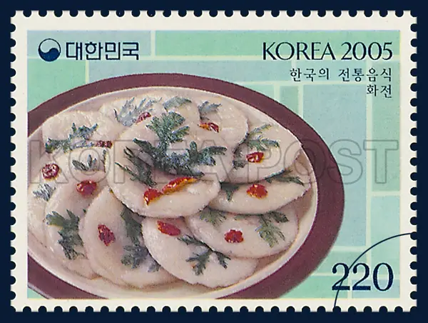 hwajeon (pan-fried rice cake with flower petals) Single stamp