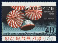 The spacecraft returns to the earth
