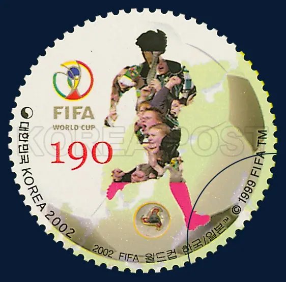Football movements and enthusiastic football fans Single stamp