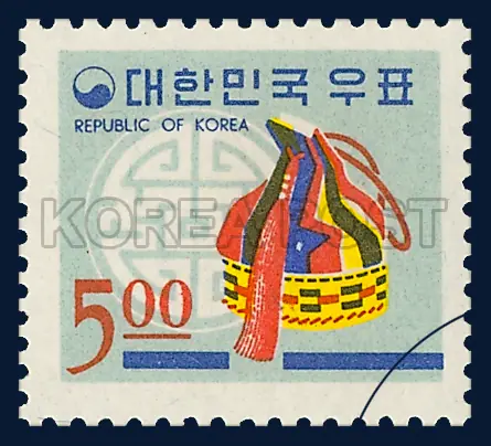 A lucky bag and Chinese letter of joy Single stamp