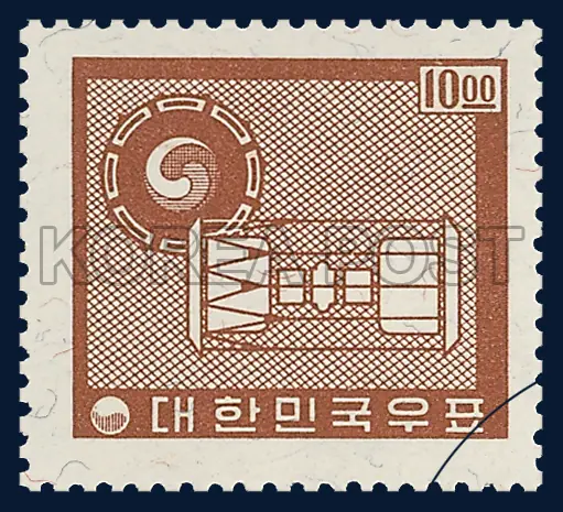 Janggu and drum Single stamp