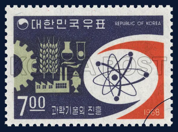 Electronic orbit and Proceeding national industry Single stamp