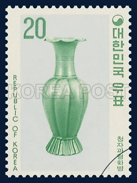 Celadon melon-shaped stamps Single stamp