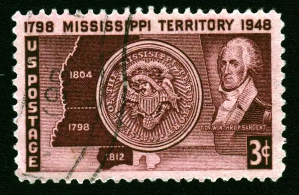 map of Mississippi & Seal of Mississippi & Winthrop Sargent