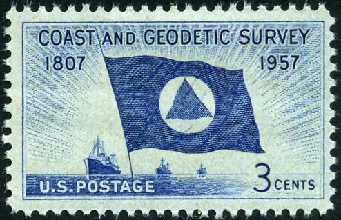 Flag of Coast & Geodetic Survey & Ships at Sea