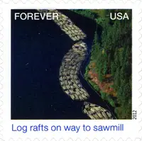 Earthscapes - Log rafts on way to sawmills