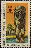 statue in City of Refuge, Hawaii