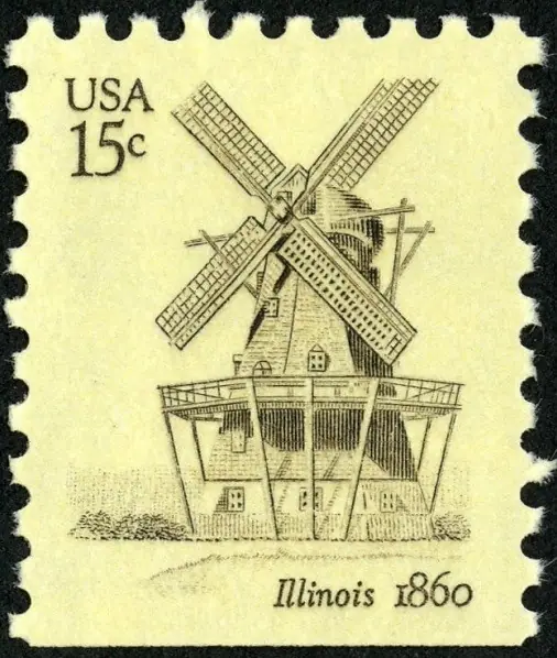 windmill , Illinois 1860