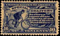 Messenger on bicycle