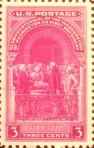 Washington Taking Oath of Office Federal Building New York