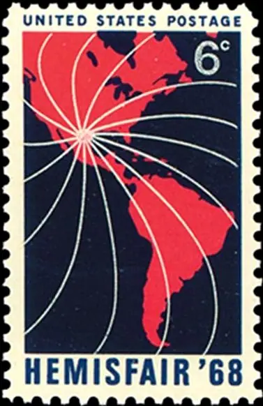 map of Western Hemisphere with lines converging on Texas