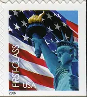 Lady Liberty & Flag (self adhesive booklet)