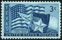 flag of the United States & flag of Texas