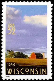 Wisconsin landscape with barn
